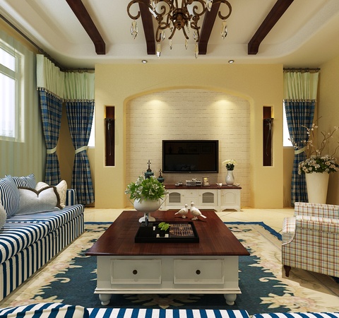 客厅梁柱风水化解方法(图1)