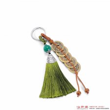 开运铜钱钥匙链